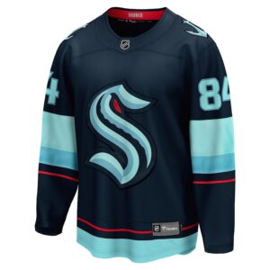 Kaapo Kakko Seattle Kraken Jersey4u Home Breakaway Player Jersey - Deep Sea Blue photo 2 Jersey4u
