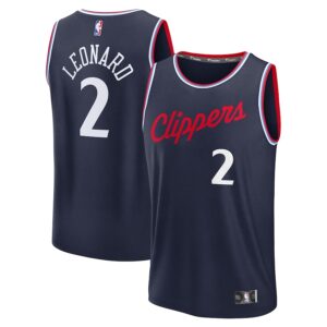 Kawhi Leonard LA Clippers Jersey4u Fast Break Icon Jersey - Navy photo 1 Jersey4u