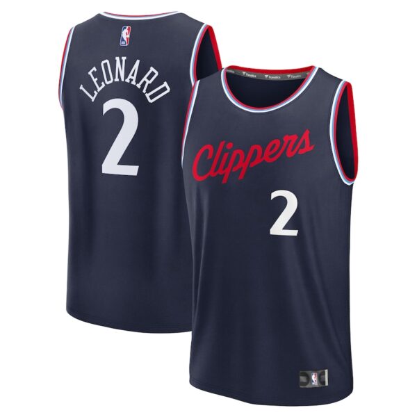 Kawhi Leonard LA Clippers Jersey4u Fast Break Icon Jersey - Navy photo 1 Jersey4u