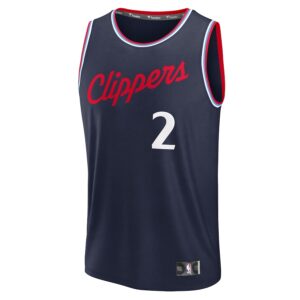 Kawhi Leonard LA Clippers Jersey4u Fast Break Icon Jersey - Navy photo 2 Jersey4u