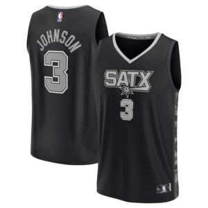 Keldon Johnson San Antonio Spurs Jersey4u Fast Break Jersey4u Player Jersey - Statement Edition - Black photo 1 Jersey4u