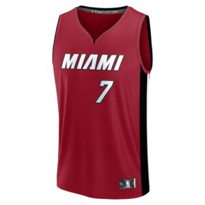 Kel'el Ware Miami Heat Jersey4u Fast Break Player Jersey - Statement Edition - Red photo 2 Jersey4u
