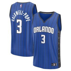 Kentavious Caldwell-Pope Orlando Magic Jersey4u Fast Break Jersey4u Player Jersey - Statement Edition - Blue photo 1 Jersey4u