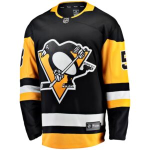 Kris Letang Pittsburgh Penguins Jersey4u Home Breakaway Jersey - Black photo 2 Jersey4u