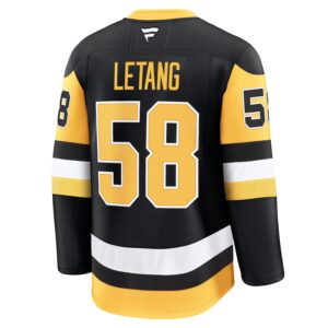 Kris Letang Pittsburgh Penguins Jersey4u Home Premium Jersey - Black photo 3 Jersey4u