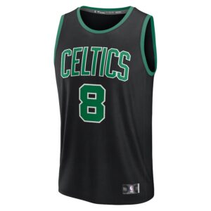 Kristaps Porzingis Boston Celtics Jersey4u Fast Break Jersey4u Player Jersey - Statement Edition - Black photo 2 Jersey4u