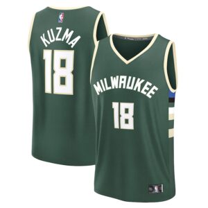 Kyle Kuzma Milwaukee Bucks Jersey4u Fast Break Jersey4u Player Jersey - Icon Edition - Hunter Green photo 1 Jersey4u