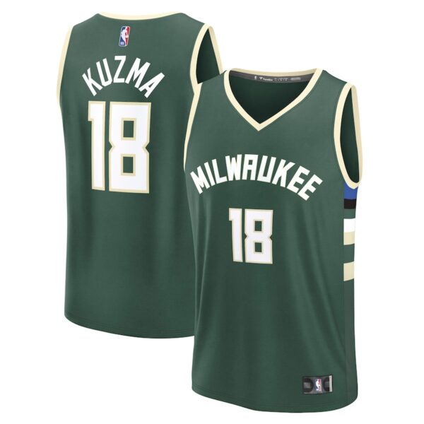 Kyle Kuzma Milwaukee Bucks Jersey4u Fast Break Jersey4u Player Jersey - Icon Edition - Hunter Green photo 1 Jersey4u