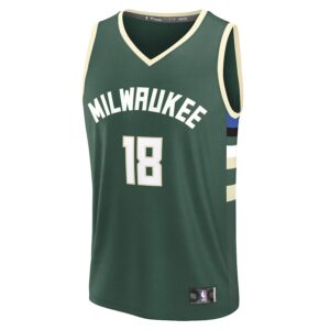 Kyle Kuzma Milwaukee Bucks Jersey4u Fast Break Jersey4u Player Jersey - Icon Edition - Hunter Green photo 2 Jersey4u