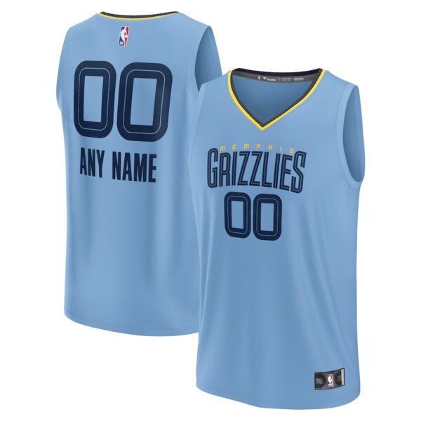 Memphis Grizzlies Jersey4u Custom Fast Break Jersey - Statement Edition - Light Blue photo 1 Jersey4u