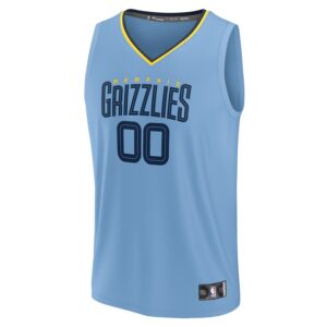 Memphis Grizzlies Jersey4u Custom Fast Break Jersey - Statement Edition - Light Blue photo 2 Jersey4u