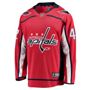 Martin Fehervary Washington Capitals Jersey4u Home Breakaway Player Jersey - Red photo 2 Jersey4u