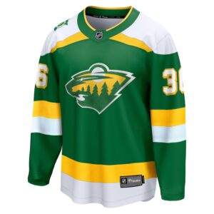 Mats Zuccarello Minnesota Wild Jersey4u Alternate Premier Breakaway Player Jersey - Green photo 2 Jersey4u