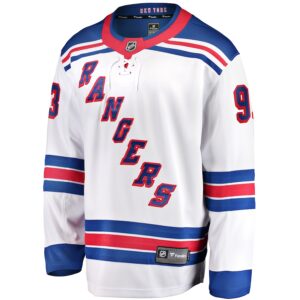 Mika Zibanejad New York Rangers Jersey4u Away Premier Breakaway Player Jersey - White photo 2 Jersey4u