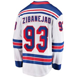 Mika Zibanejad New York Rangers Jersey4u Away Premier Breakaway Player Jersey - White photo 3 Jersey4u