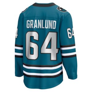 Mikael Granlund San Jose Sharks Jersey4u Home Breakaway Jersey - Teal photo 3 Jersey4u