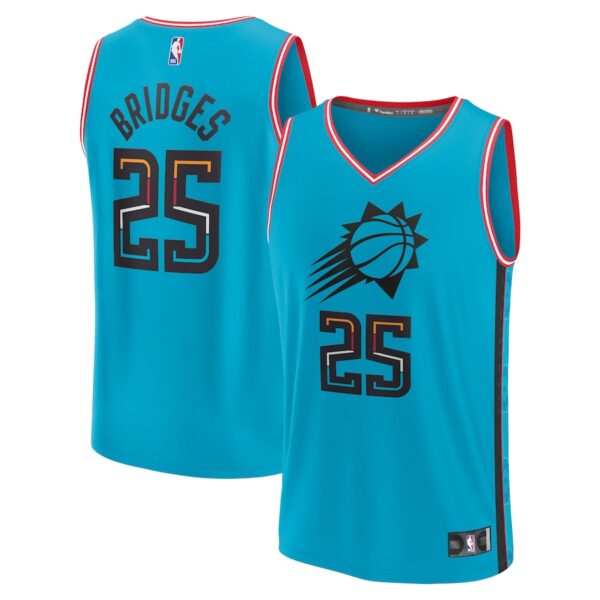 Mikal Bridges Phoenix Suns Jersey4u Fastbreak Jersey - City Edition - Teal photo 1 Jersey4u