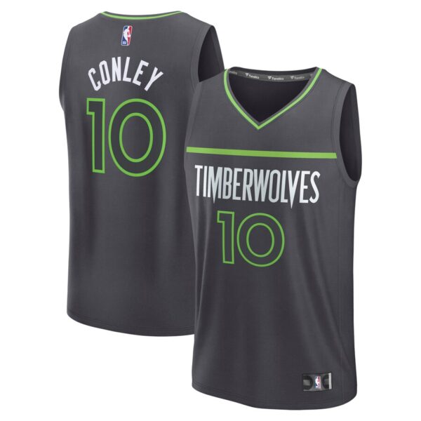 Mike Conley Minnesota Timberwolves Jersey4u Fast Break Jersey4u Player Jersey - Statement Edition - Charcoal photo 1 Jersey4u