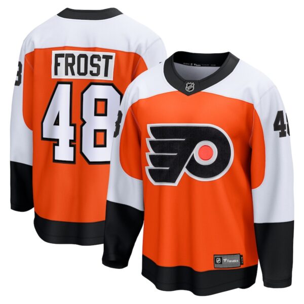 Morgan Frost Philadelphia Flyers Jersey4u Home Breakaway Jersey - Orange photo 1 Jersey4u