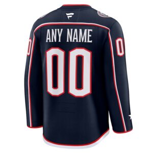 Columbus Blue Jackets Jersey4u Home Premium Custom Jersey - Navy photo 3 Jersey4u