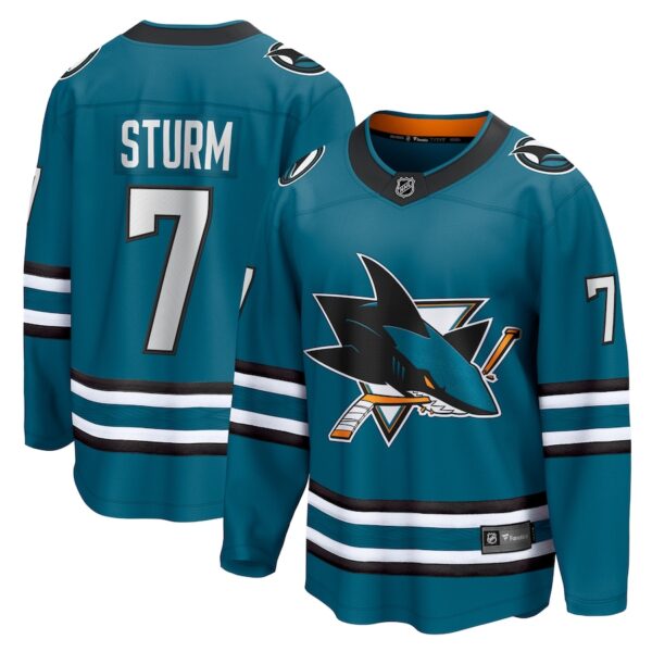 Nico Sturm San Jose Sharks Jersey4u Home Breakaway Jersey - Teal photo 1 Jersey4u
