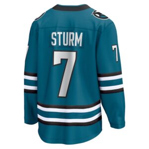 Nico Sturm San Jose Sharks Jersey4u Home Breakaway Jersey - Teal photo 3 Jersey4u