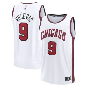 Nikola Vucevic Chicago Bulls Jersey4u Fastbreak Jersey - City Edition - White photo 1 Jersey4u