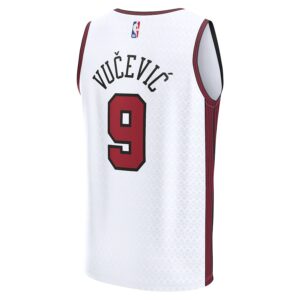 Nikola Vucevic Chicago Bulls Jersey4u Fastbreak Jersey - City Edition - White photo 3 Jersey4u