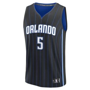 Paolo Banchero Orlando Magic Jersey4u Fast Break Jersey4u Player Jersey - Icon Edition - Black photo 2 Jersey4u