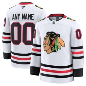 Chicago Blackhawks Jersey4u Away Premium Custom Jersey - White photo 1 Jersey4u