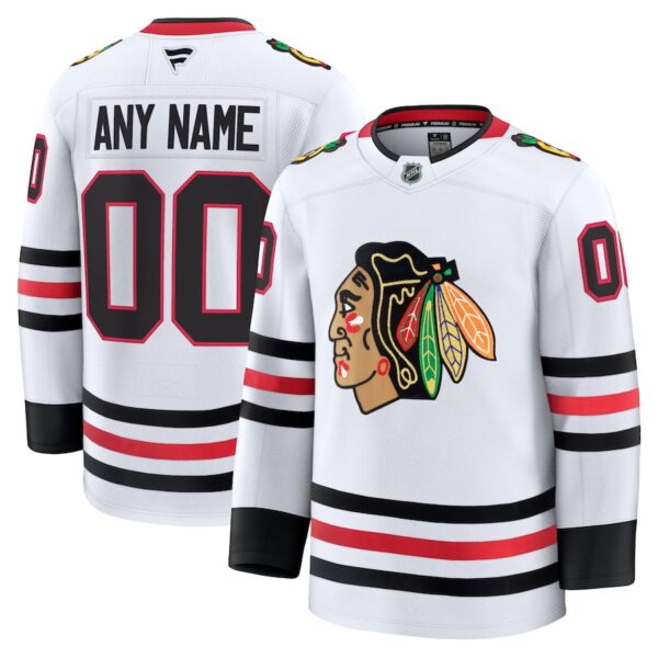 Chicago Blackhawks Jersey4u Away Premium Custom Jersey - White photo 1 Jersey4u