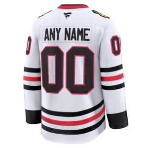 Chicago Blackhawks Jersey4u Away Premium Custom Jersey - White photo 3 Jersey4u