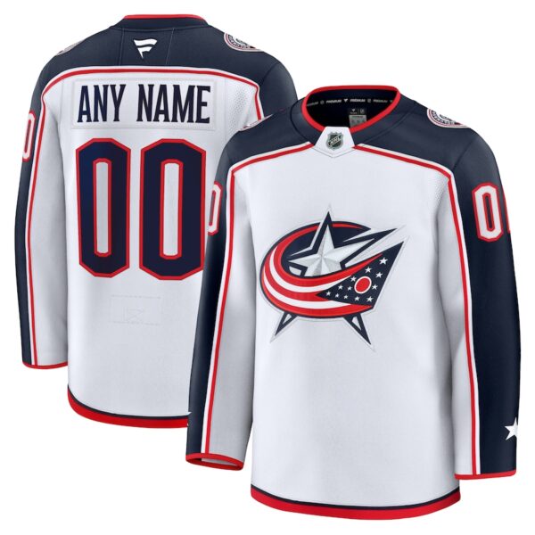 Columbus Blue Jackets Jersey4u Away Premium Custom Jersey - White photo 1 Jersey4u