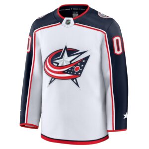 Columbus Blue Jackets Jersey4u Away Premium Custom Jersey - White photo 2 Jersey4u