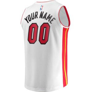 Miami Heat Jersey4u Fast Break Custom Jersey4u Jersey - Association Edition - White photo 3 Jersey4u