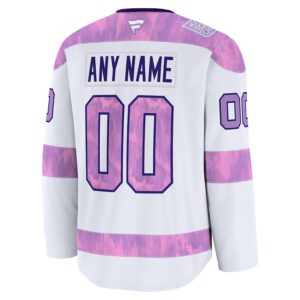 New York Rangers Jersey4u 2024 Hockey Fights Cancer Custom Practice Jersey - White photo 3 Jersey4u