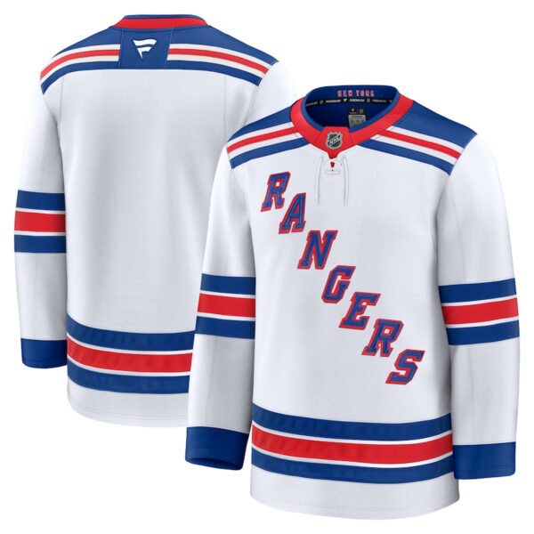 New York Rangers Jersey4u Away Premium Jersey - White photo 1 Jersey4u