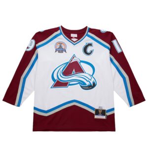 Joe Sakic Colorado Avalanche 2000-01 Power Play Jersey - White photo 2 Jersey4u