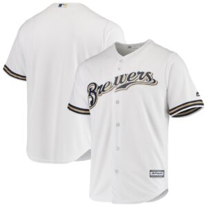 Milwaukee Brewers Majestic Team Official Jersey - White photo 1 Jersey4u