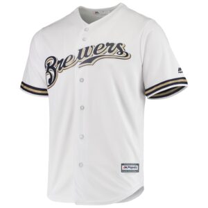 Milwaukee Brewers Majestic Team Official Jersey - White photo 2 Jersey4u