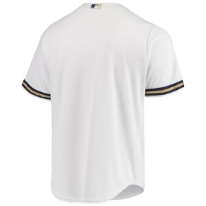 Milwaukee Brewers Majestic Team Official Jersey - White photo 3 Jersey4u