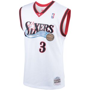 Allen Iverson Philadelphia 76ers Mitchell & Ness Hardwood Classics Swingman Jersey - White photo 2 Jersey4u