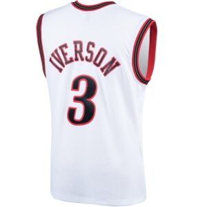 Allen Iverson Philadelphia 76ers Mitchell & Ness Hardwood Classics Swingman Jersey - White photo 3 Jersey4u