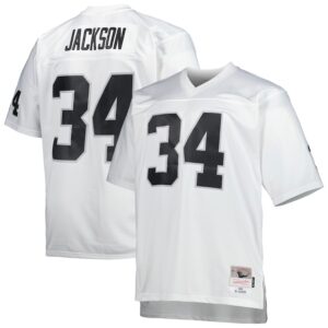 Bo Jackson Las Vegas Raiders Mitchell & Ness Big & Tall 1988 Retired Player Jersey4u Jersey - White photo 1 Jersey4u