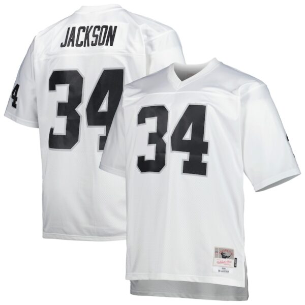Bo Jackson Las Vegas Raiders Mitchell & Ness Big & Tall 1988 Retired Player Jersey4u Jersey - White photo 1 Jersey4u