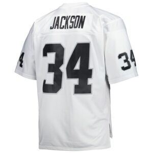 Bo Jackson Las Vegas Raiders Mitchell & Ness Big & Tall 1988 Retired Player Jersey4u Jersey - White photo 3 Jersey4u