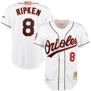 Cal Ripken Baltimore Orioles Mitchell & Ness Home Authentic Jersey - White photo 1 Jersey4u