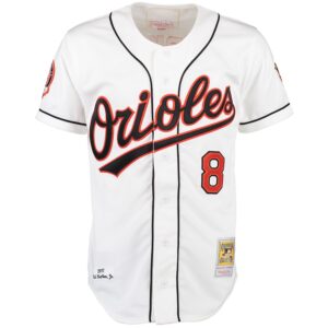 Cal Ripken Baltimore Orioles Mitchell & Ness Home Authentic Jersey - White photo 2 Jersey4u