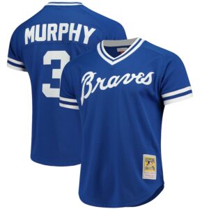Dale Murphy Atlanta Braves Mitchell & Ness Cooperstown Mesh Batting Practice Jersey - Royal photo 1 Jersey4u