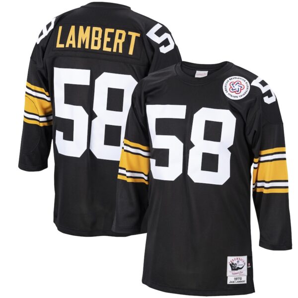 Jack Lambert Pittsburgh Steelers 1975 Mitchell & Ness Authentic Throwback Retired Player Jersey - Black photo 1 Jersey4u